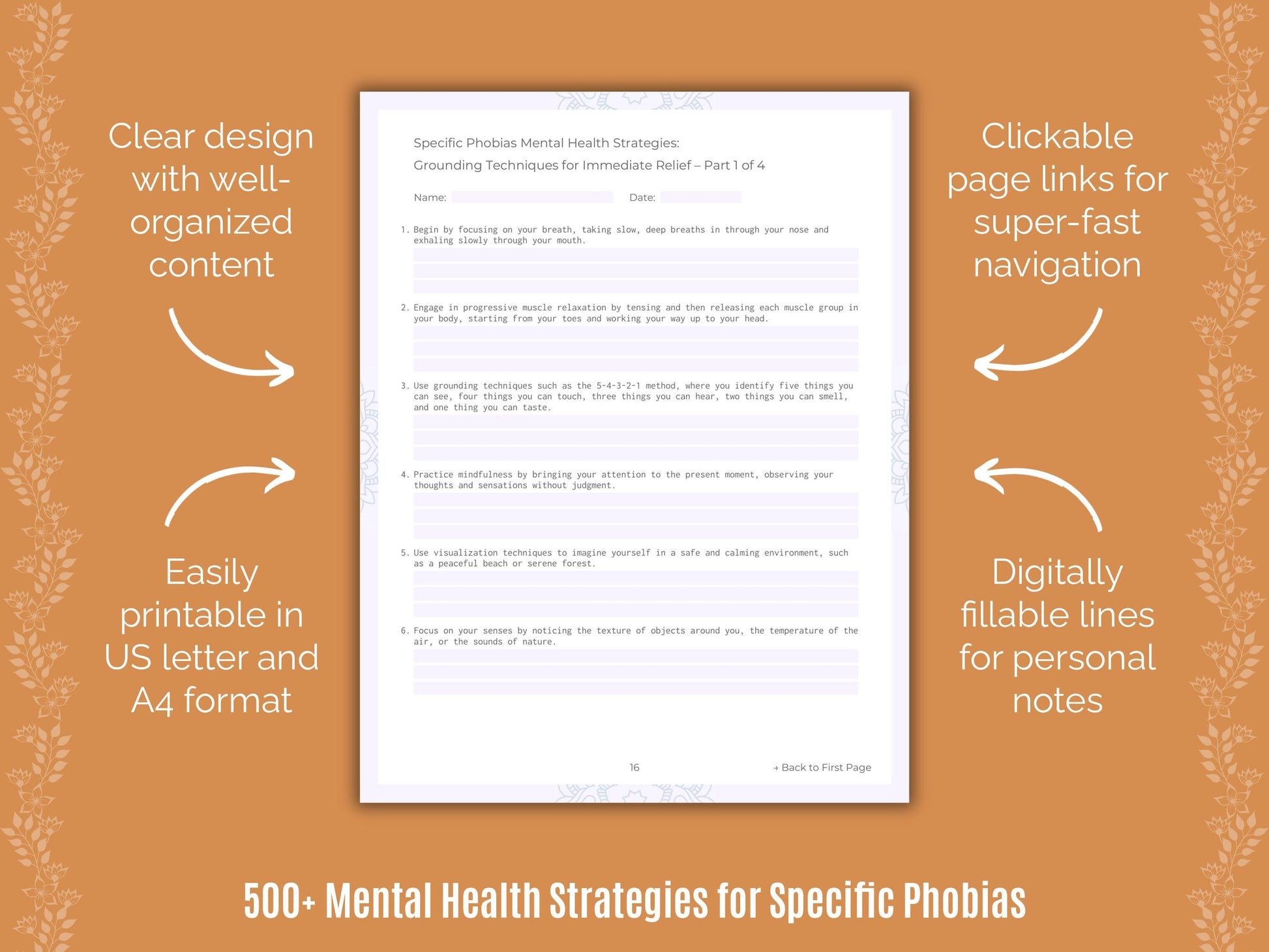 Specific Phobias Mental Health Counseling Templates