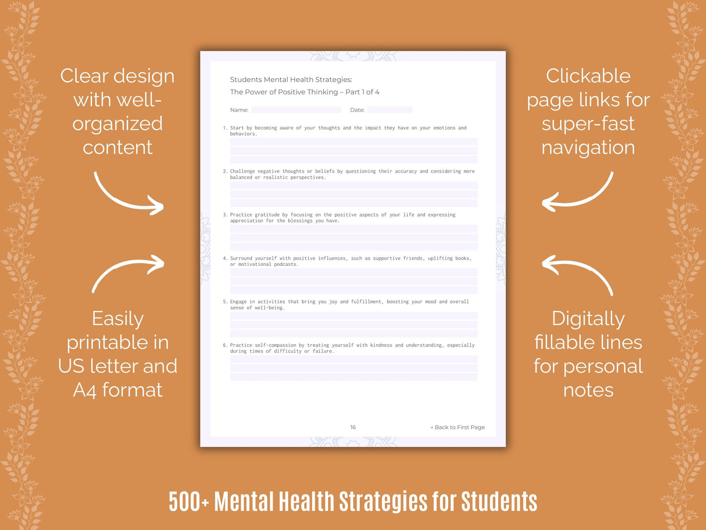 Students Mental Health Counseling Templates