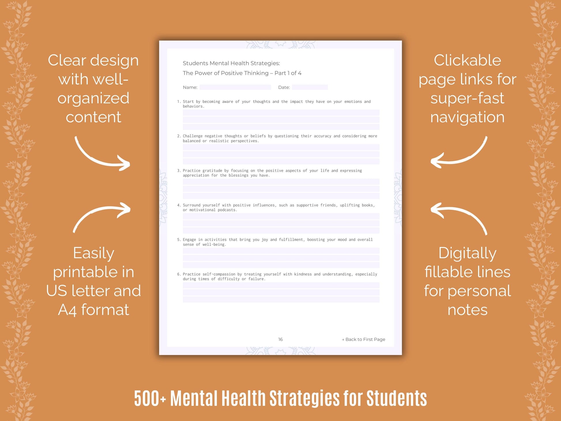 Students Mental Health Counseling Templates