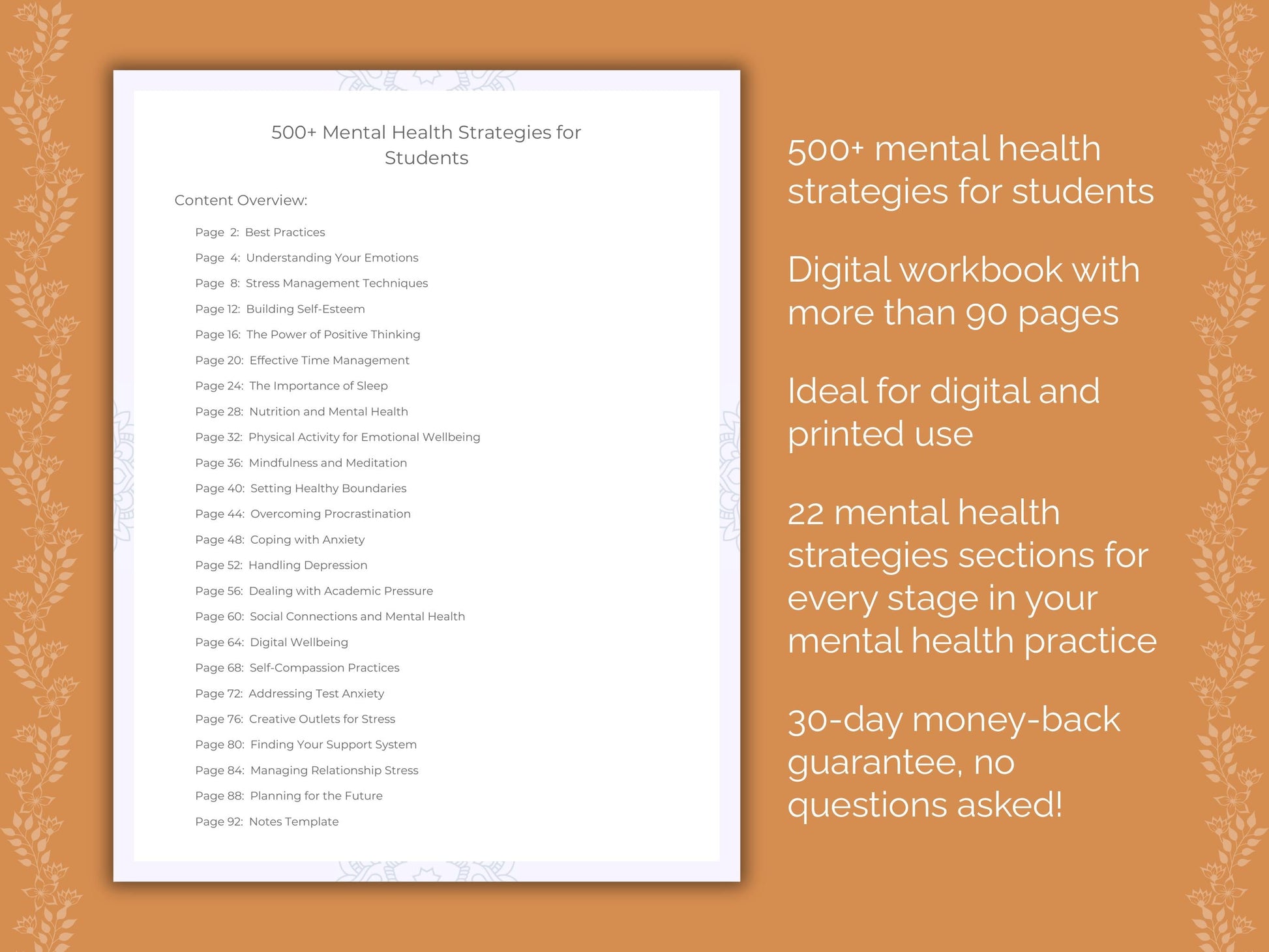 Students Mental Health Therapist Worksheets