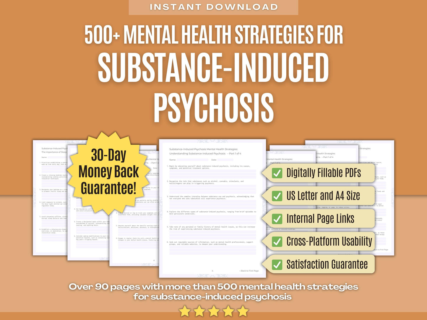 Substance-Induced Psychosis Mental Health Psychology Workbooks