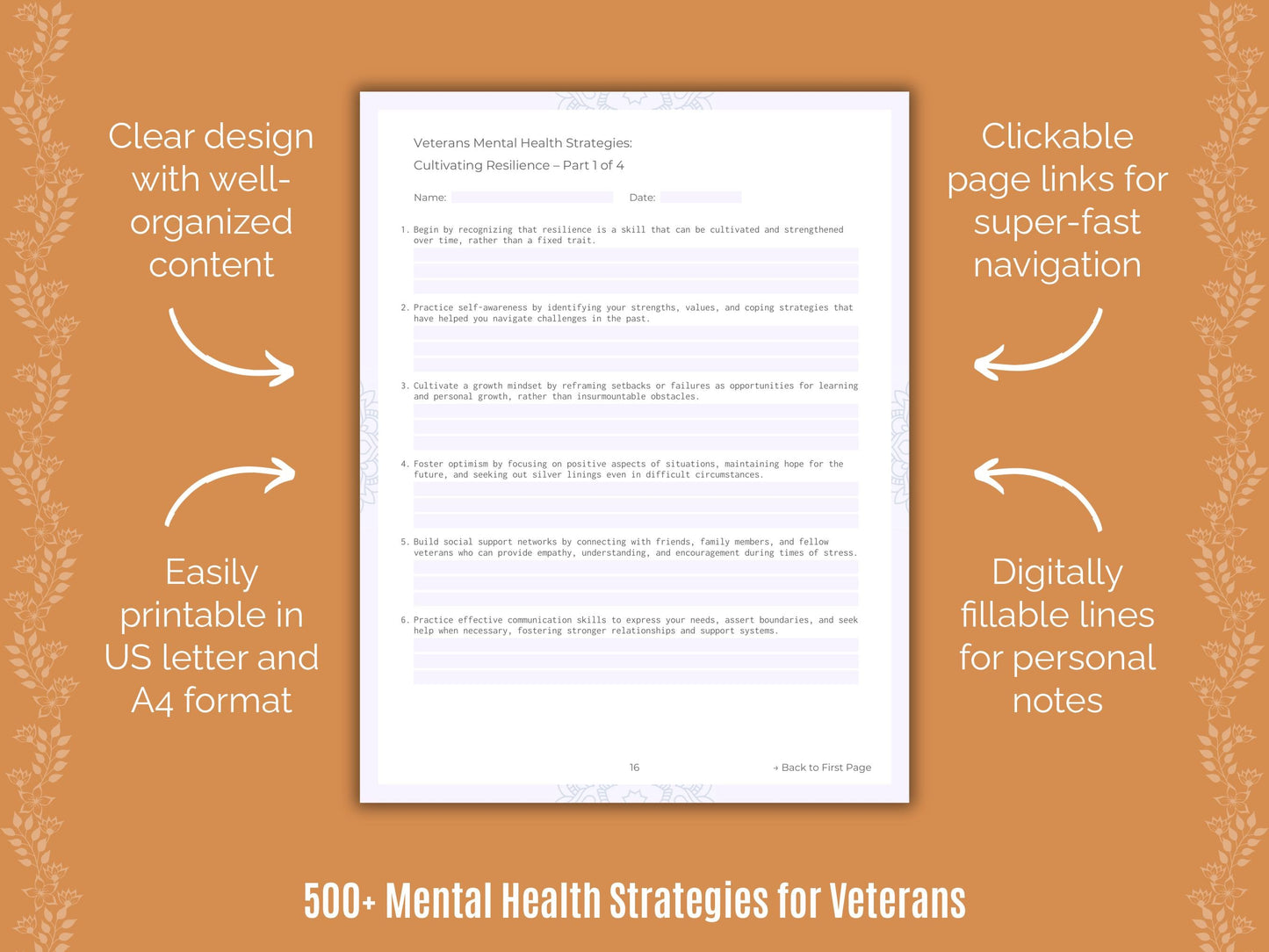 Veterans Mental Health Counseling Templates