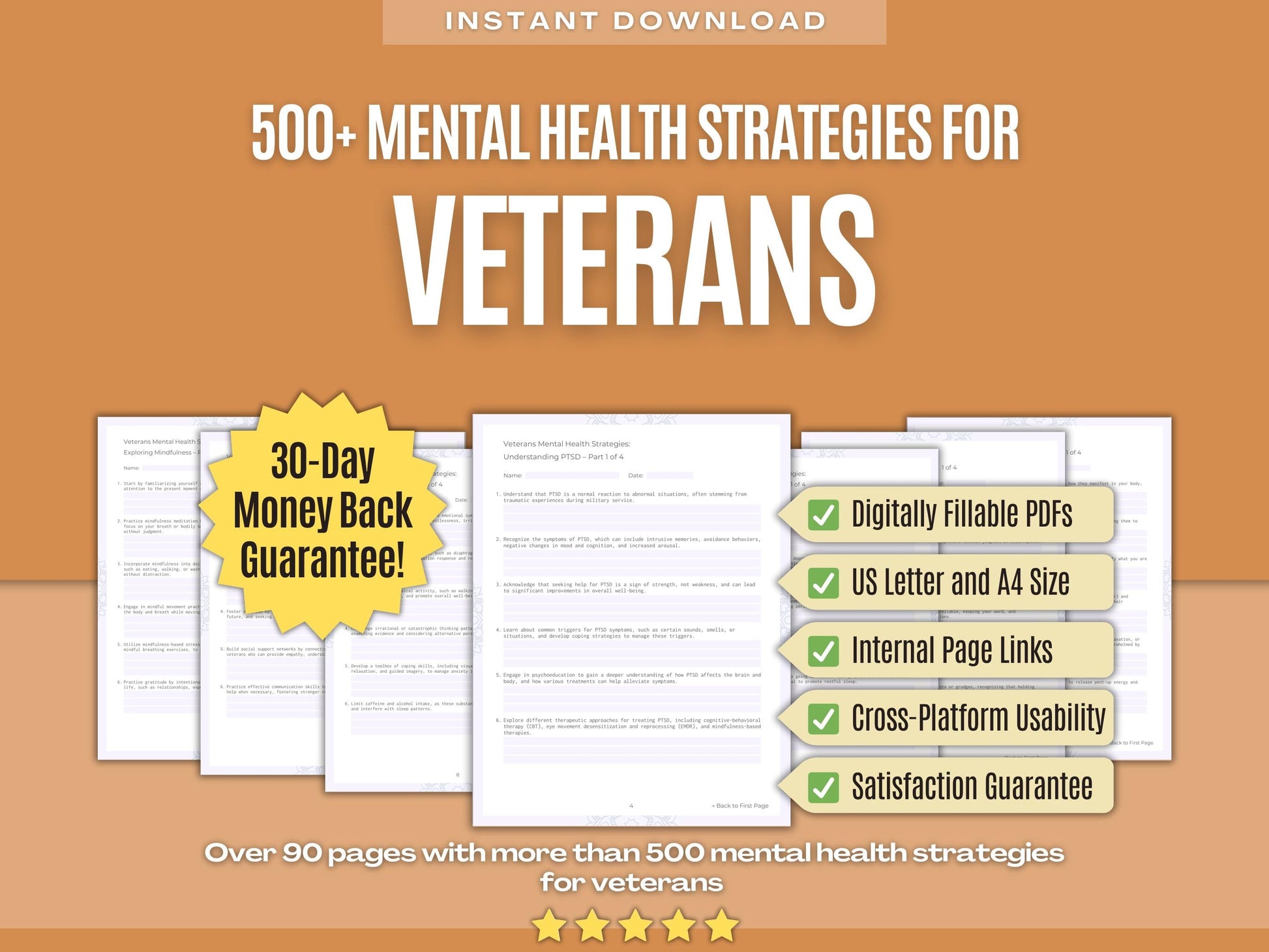 Veterans Mental Health Psychology Workbooks