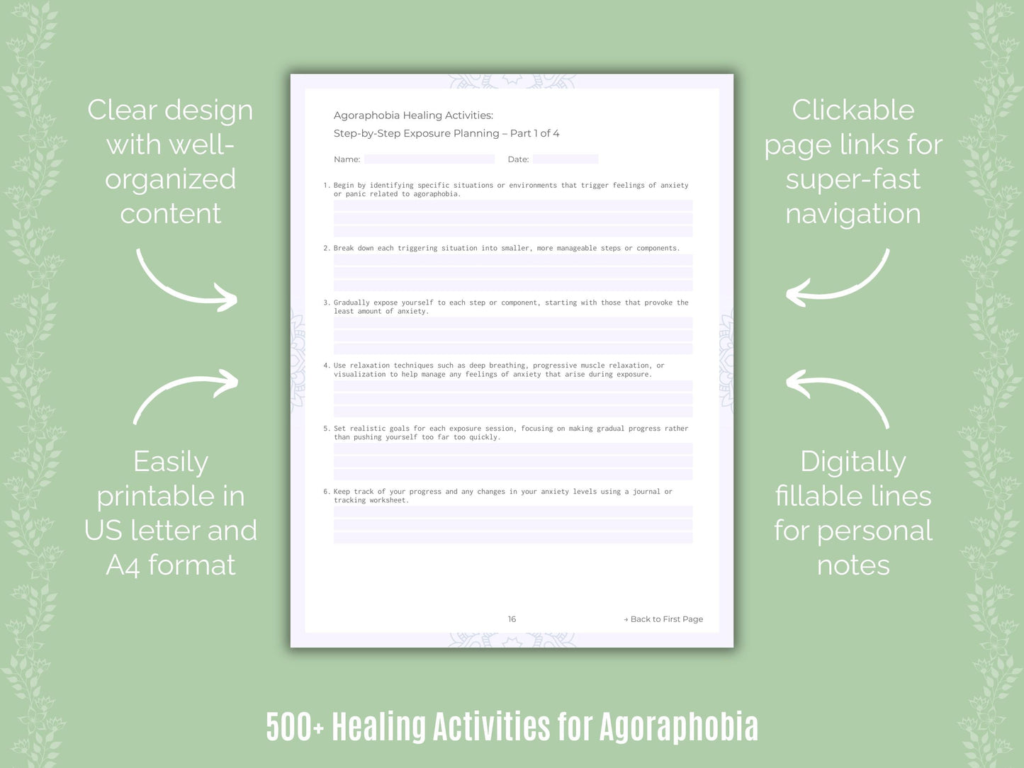 Agoraphobia Mental Health Counseling Templates