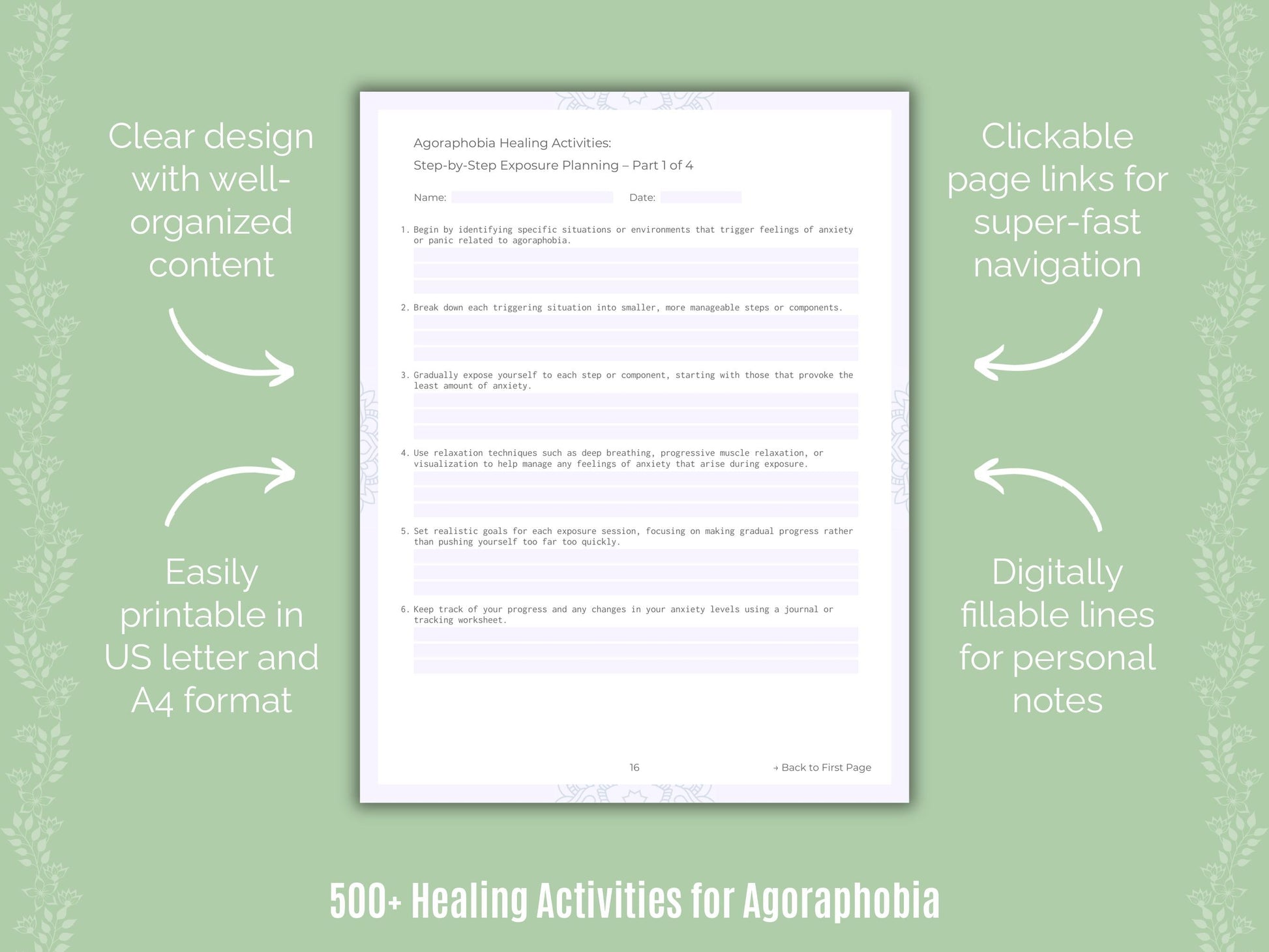 Agoraphobia Mental Health Counseling Templates