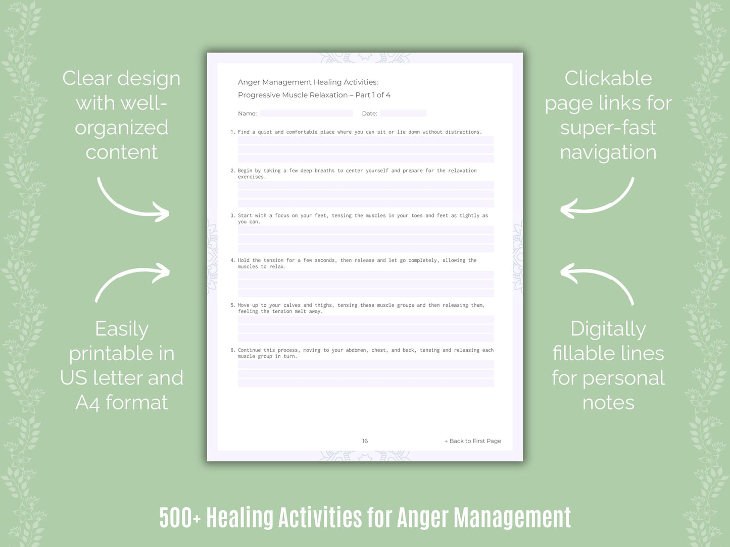 Anger Management Mental Health Counseling Templates