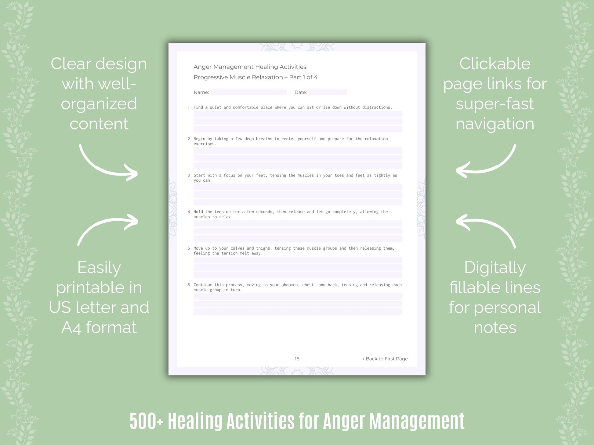 Anger Management Mental Health Counseling Templates