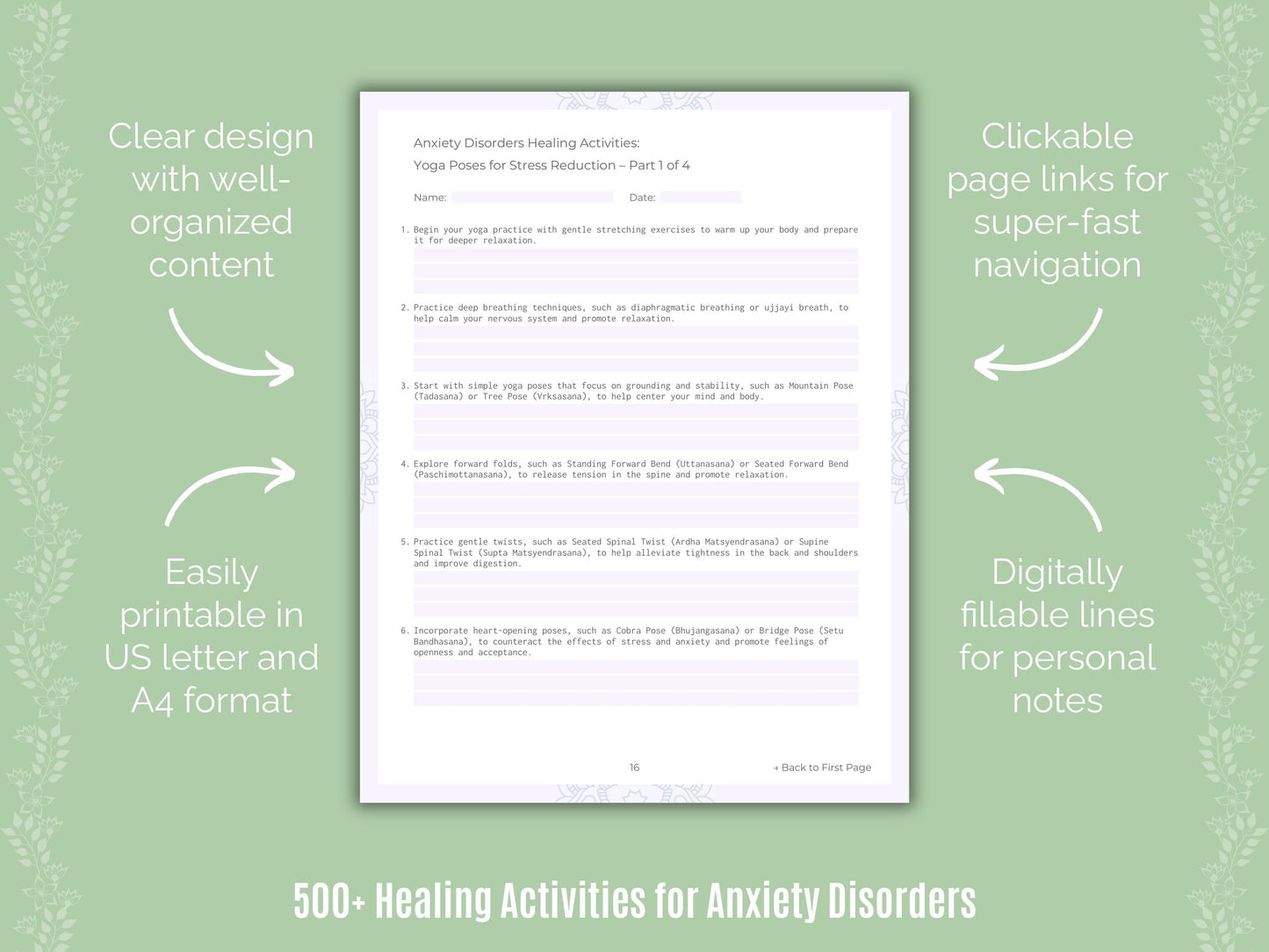 Anxiety Disorders Mental Health Counseling Templates