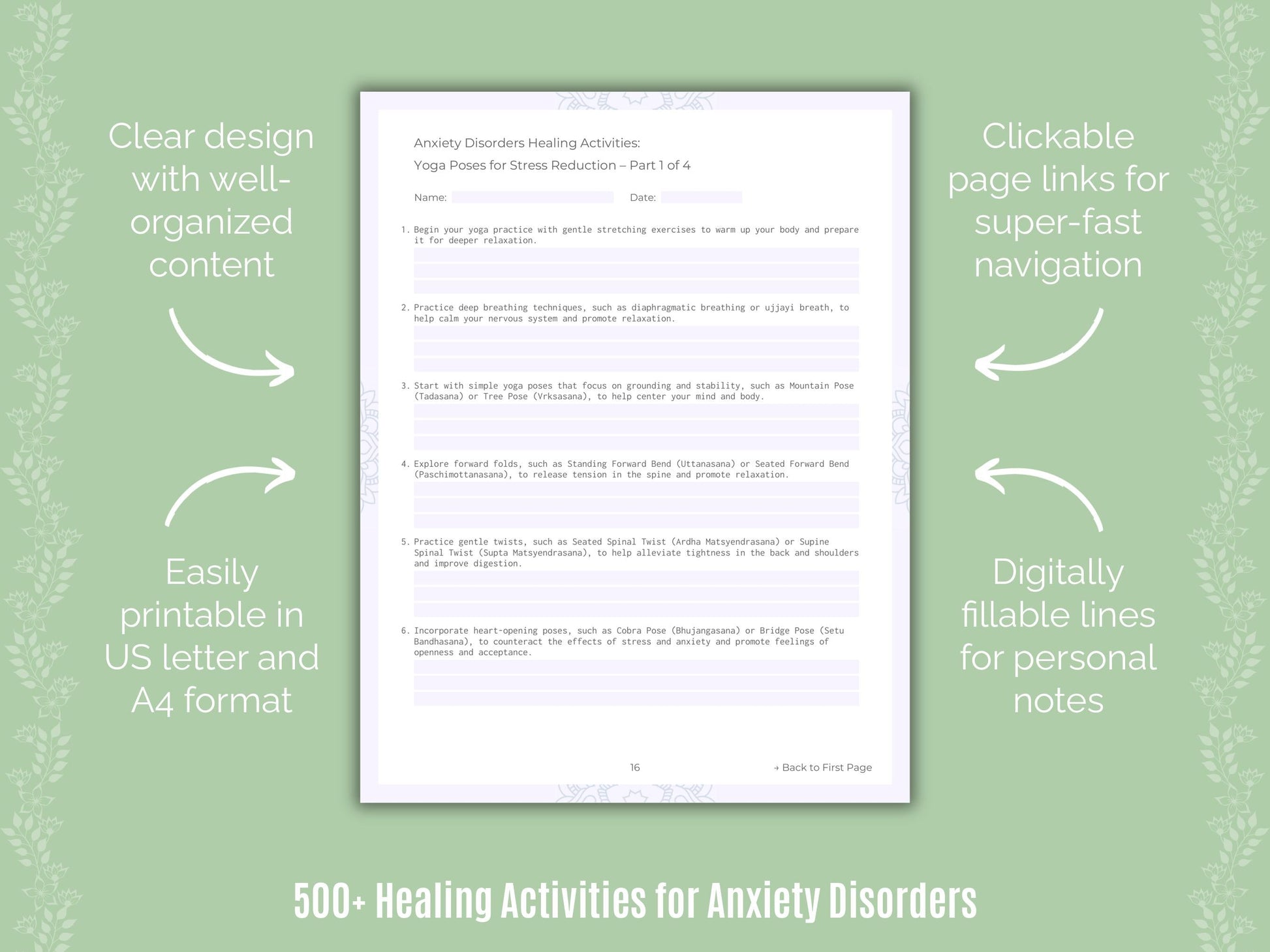 Anxiety Disorders Mental Health Counseling Templates