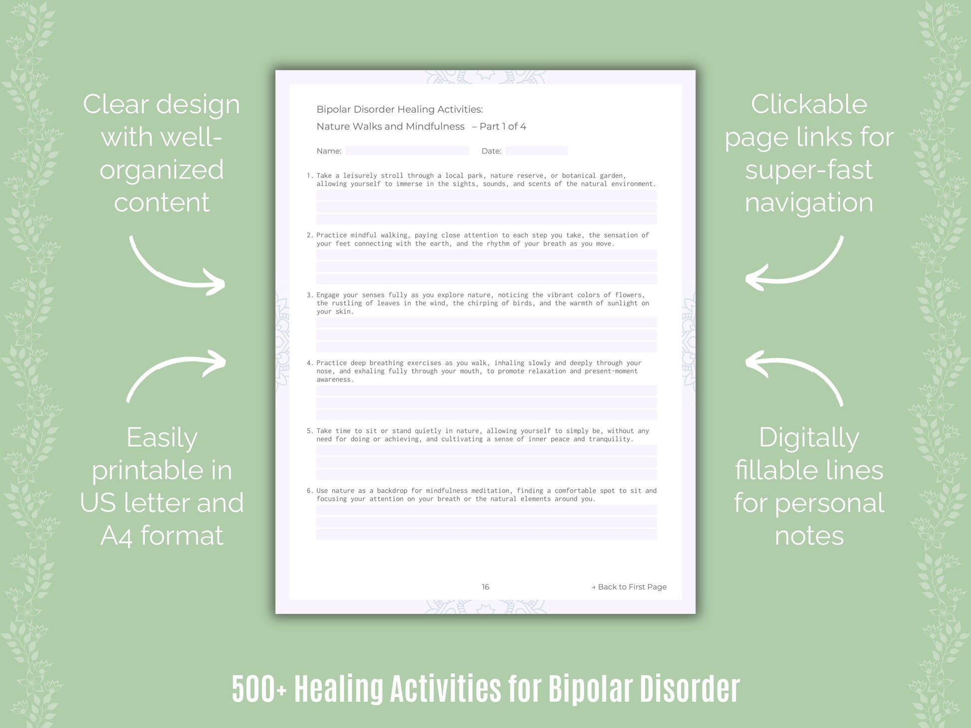 Bipolar Disorder Mental Health Counseling Templates