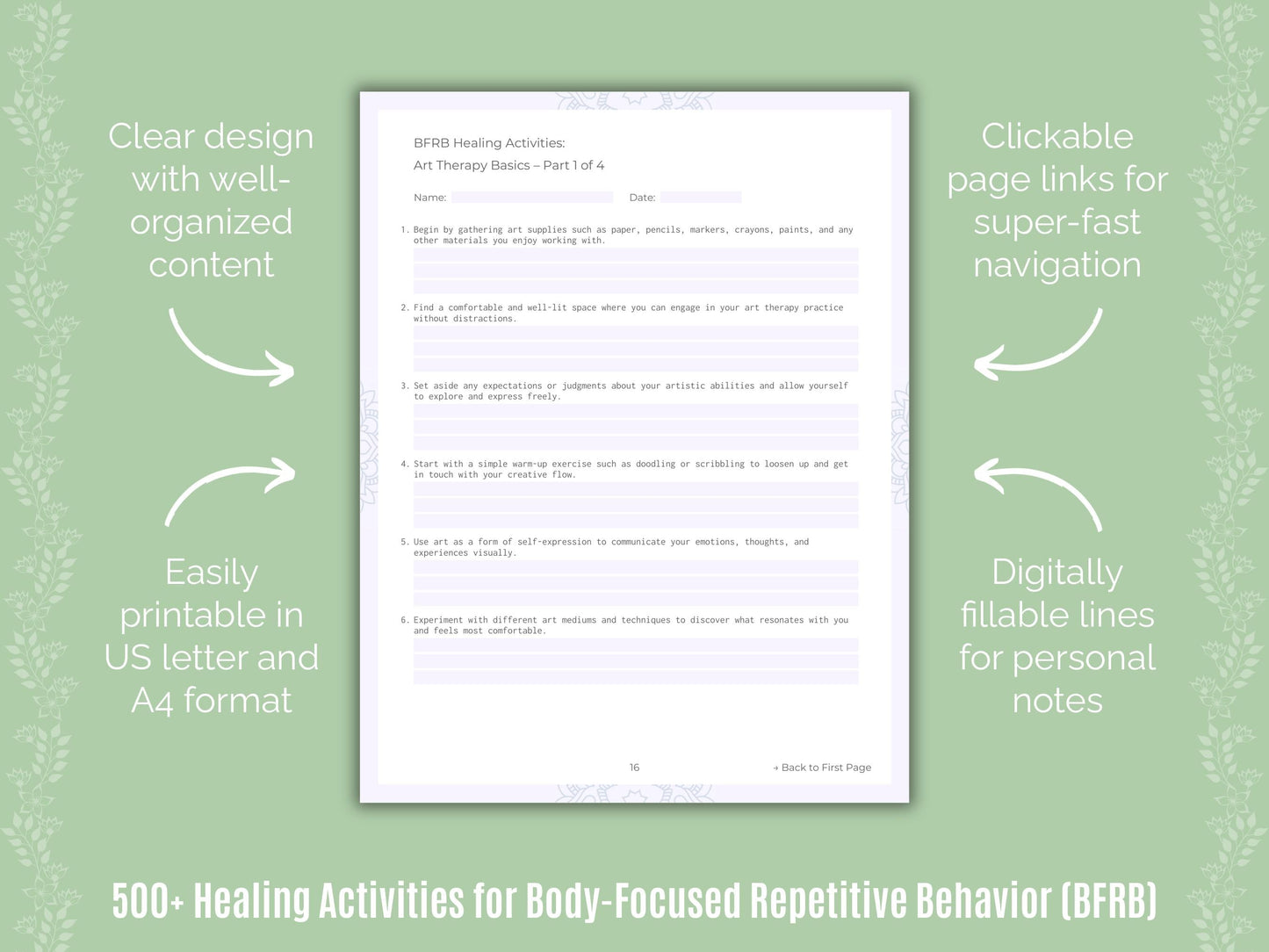 Body-Focused Repetitive Behavior (BFRB) Mental Health Counseling Templates