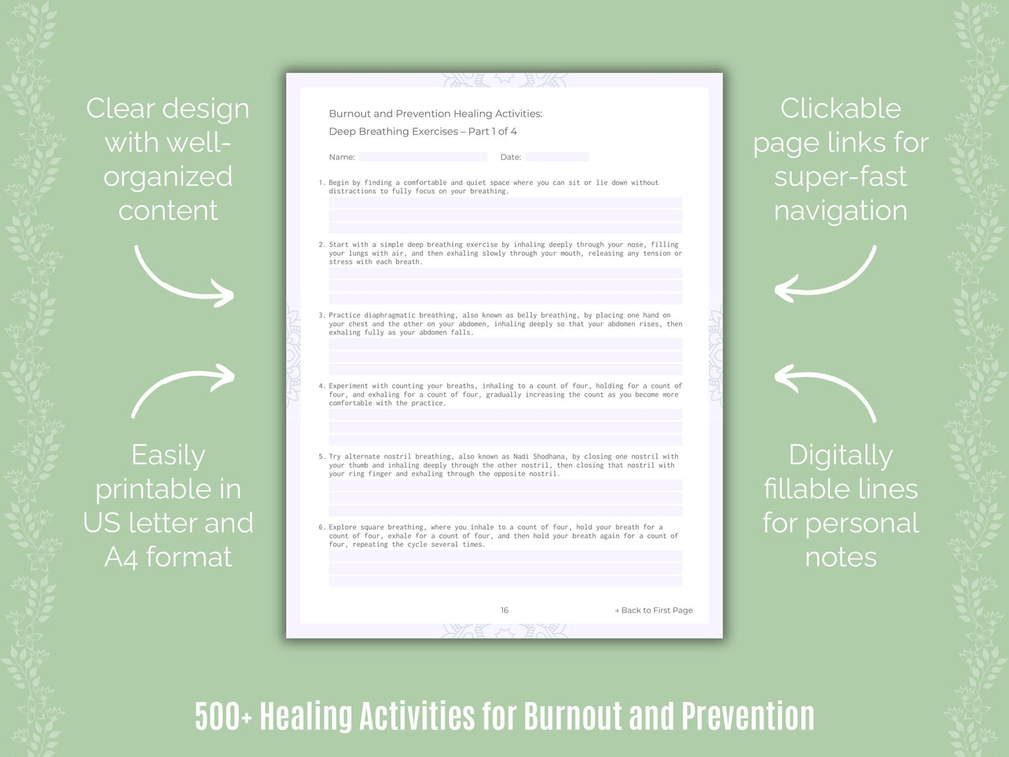 Burnout and Prevention Mental Health Counseling Templates