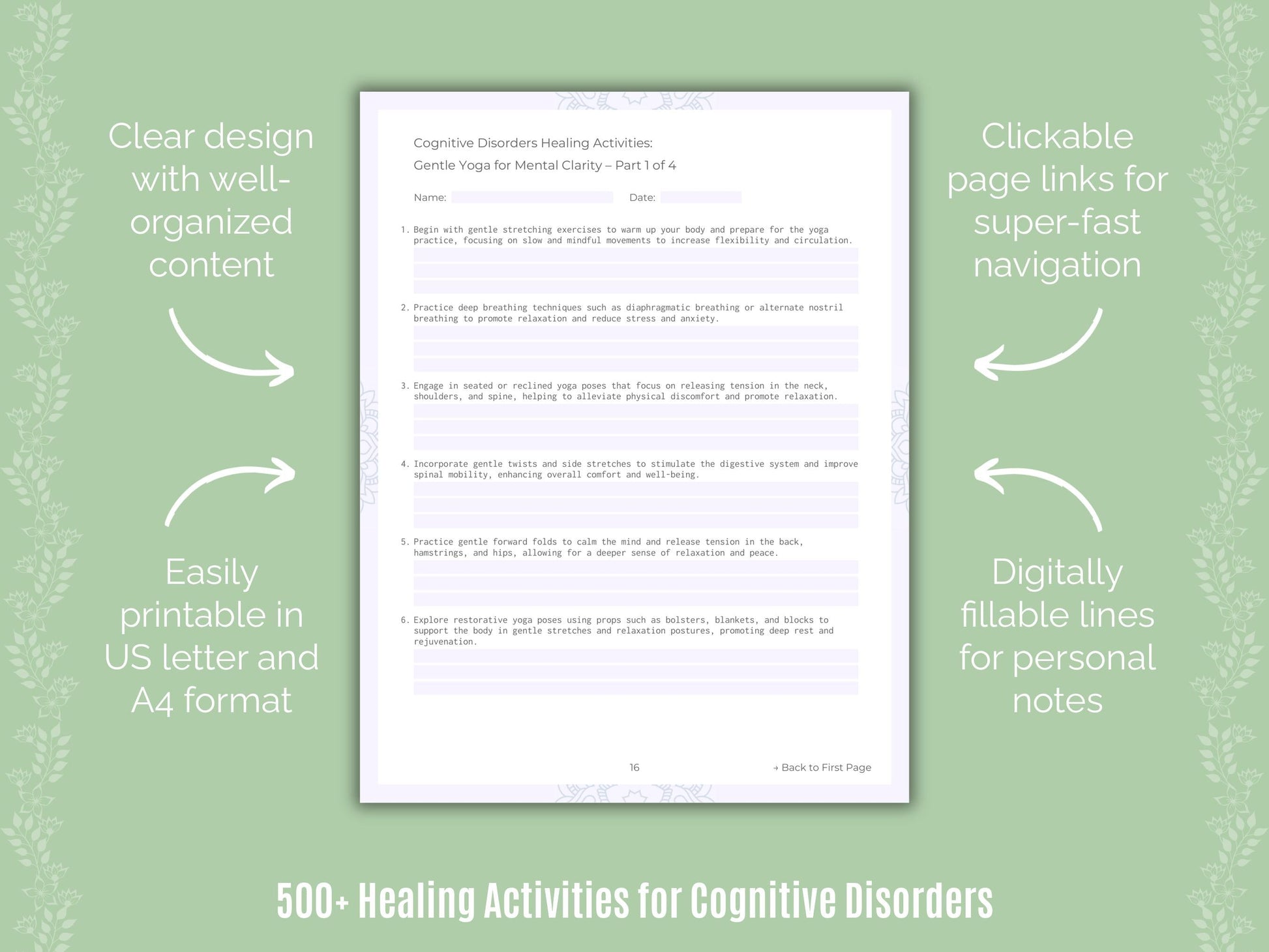 Cognitive Disorders Mental Health Counseling Templates