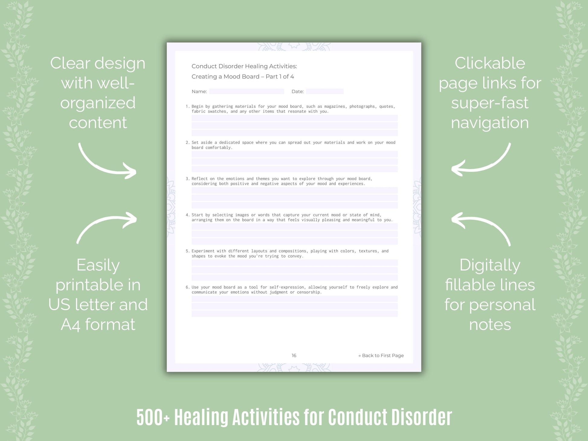 Conduct Disorder Mental Health Counseling Templates