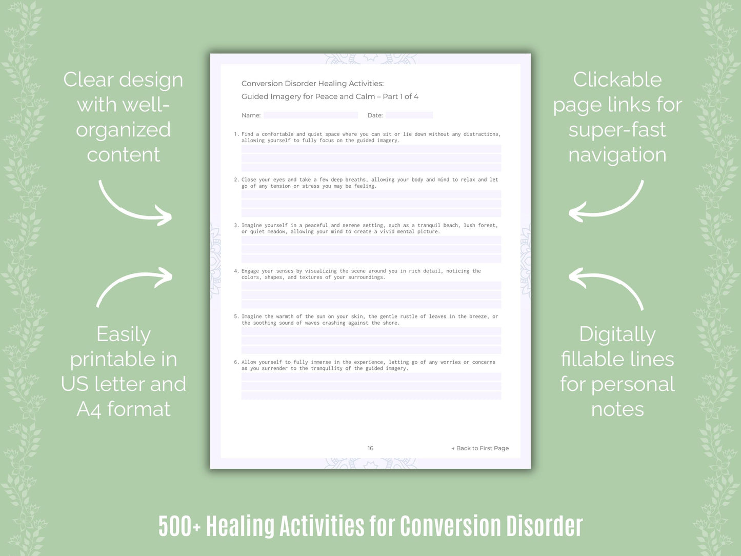 Conversion Disorder Mental Health Counseling Templates