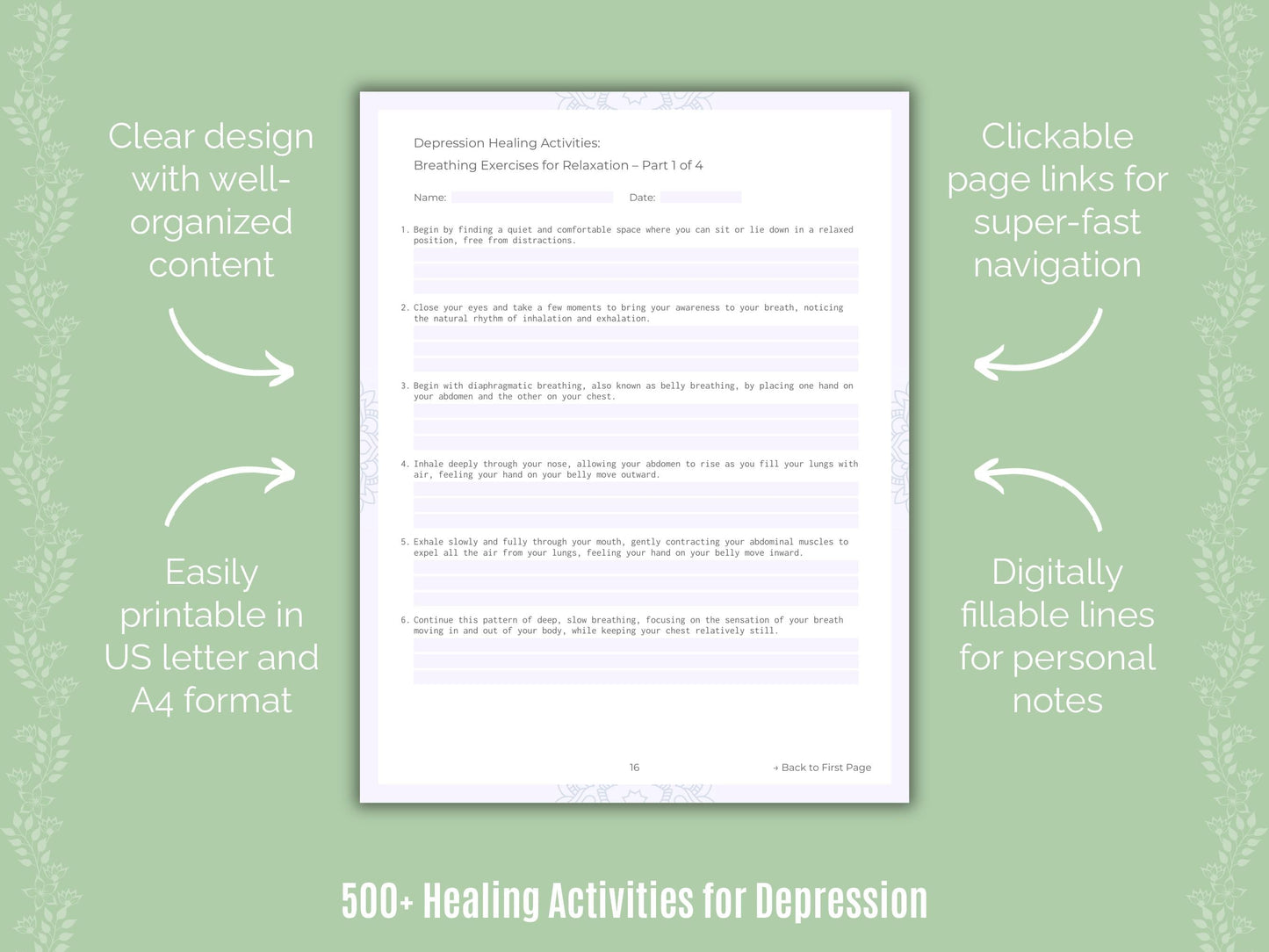 Depression Mental Health Counseling Templates