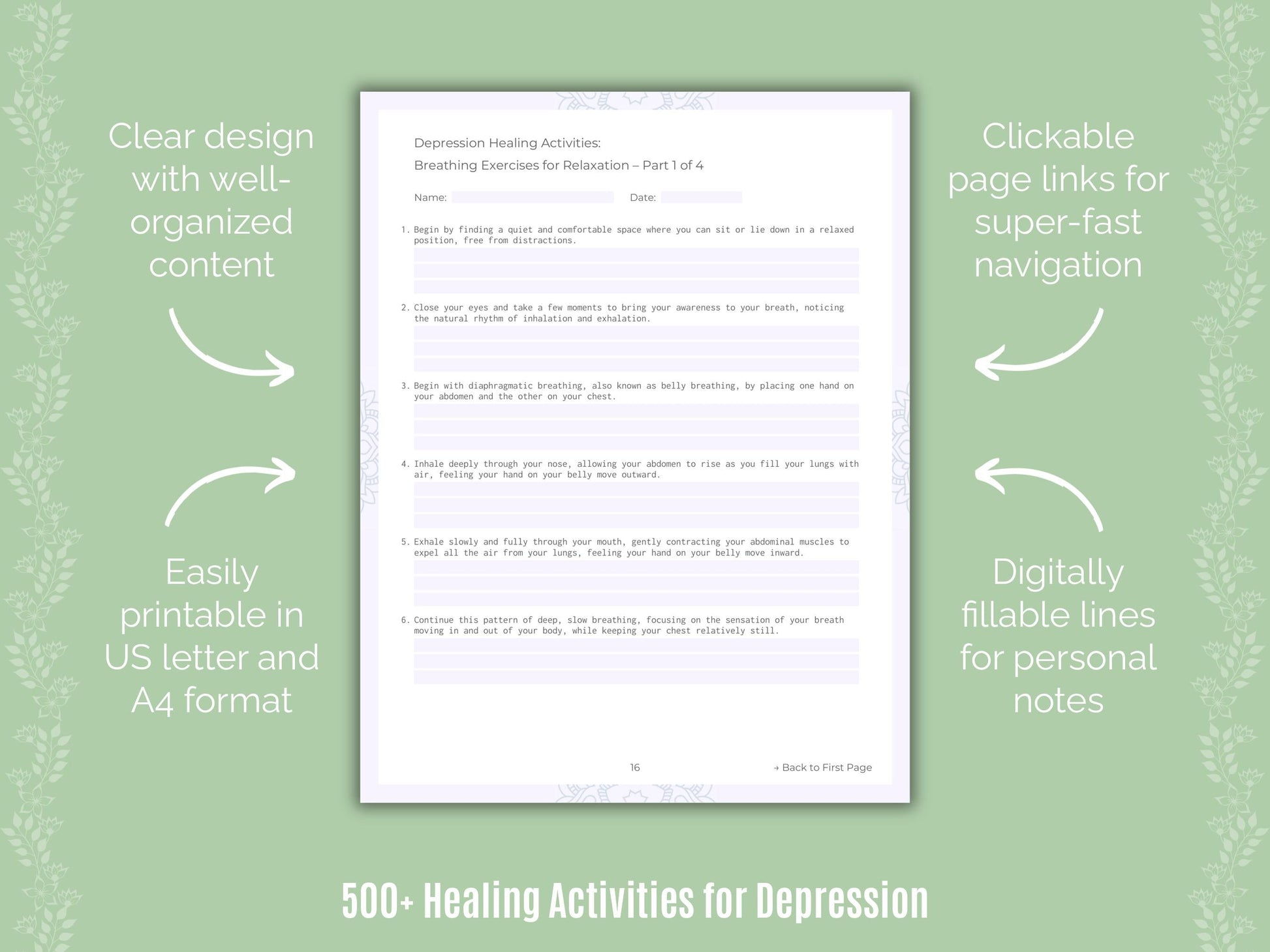 Depression Mental Health Counseling Templates