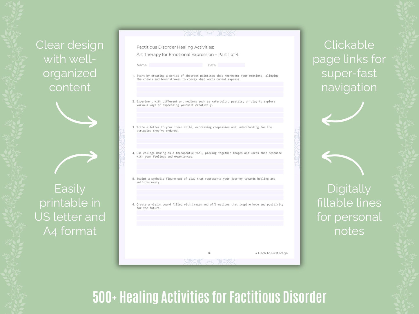 Factitious Disorder Mental Health Counseling Templates