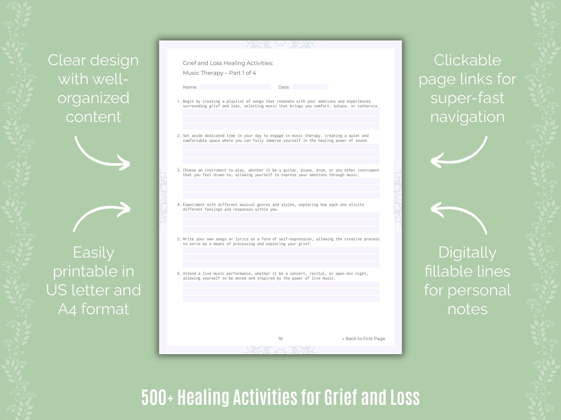 Grief and Loss Mental Health Counseling Templates