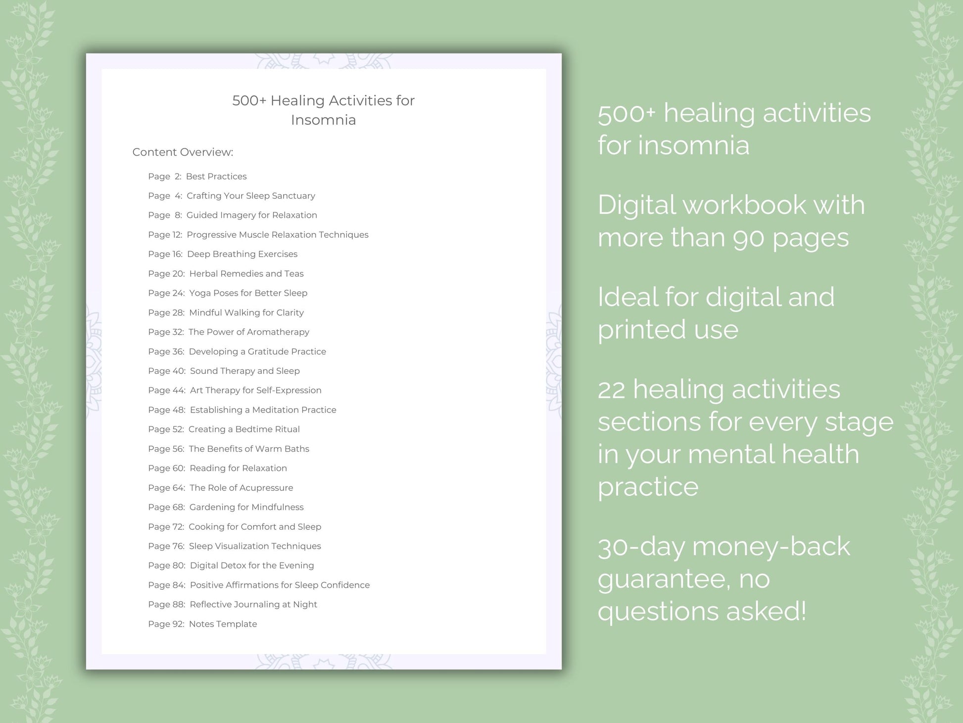 Insomnia Mental Health Therapist Worksheets