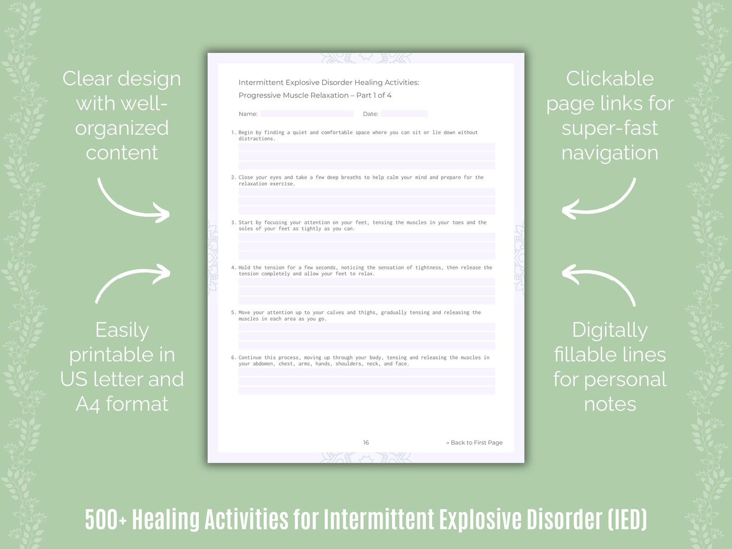 Intermittent Explosive Disorder (IED) Mental Health Counseling Templates