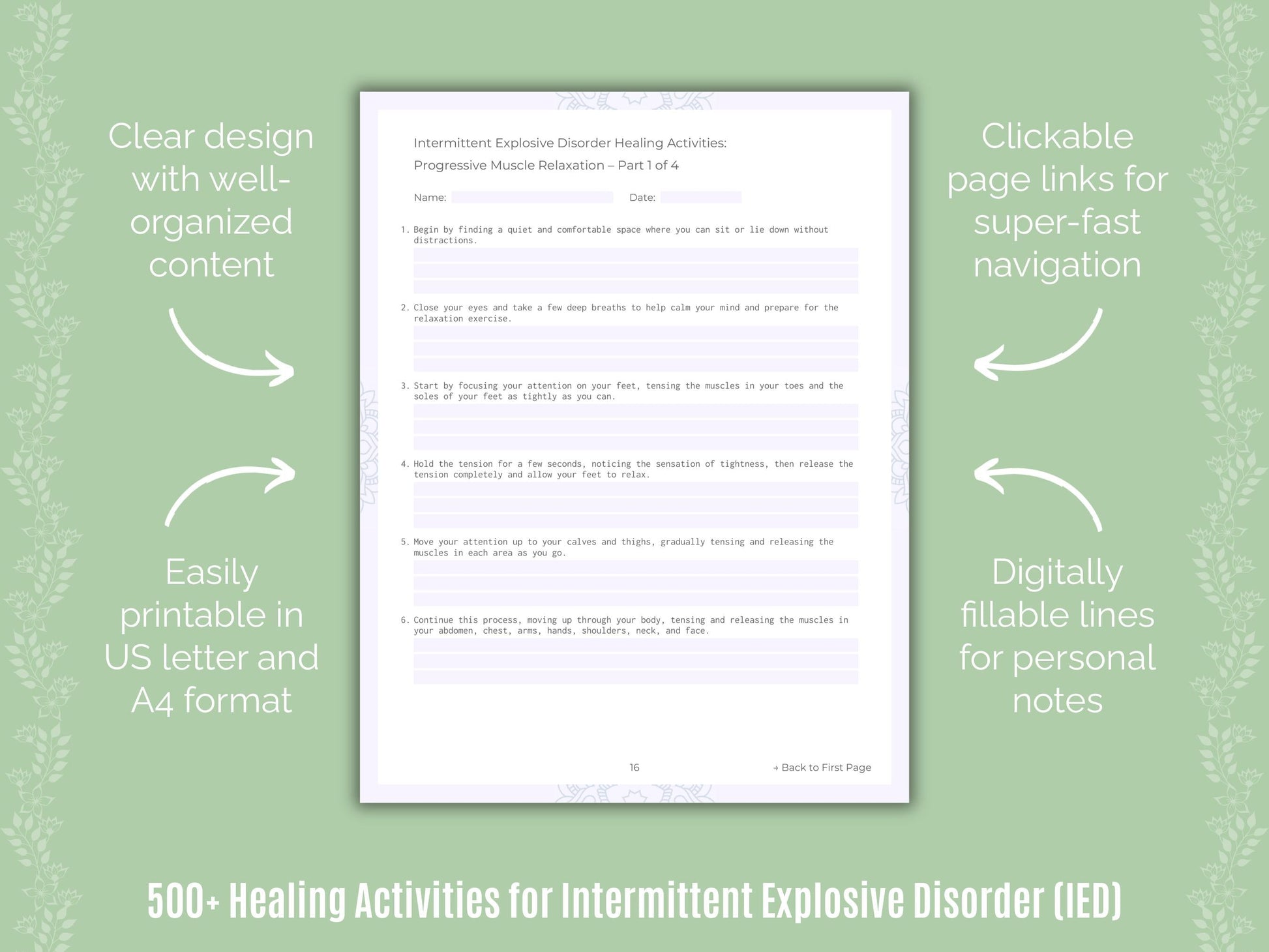 Intermittent Explosive Disorder (IED) Mental Health Counseling Templates