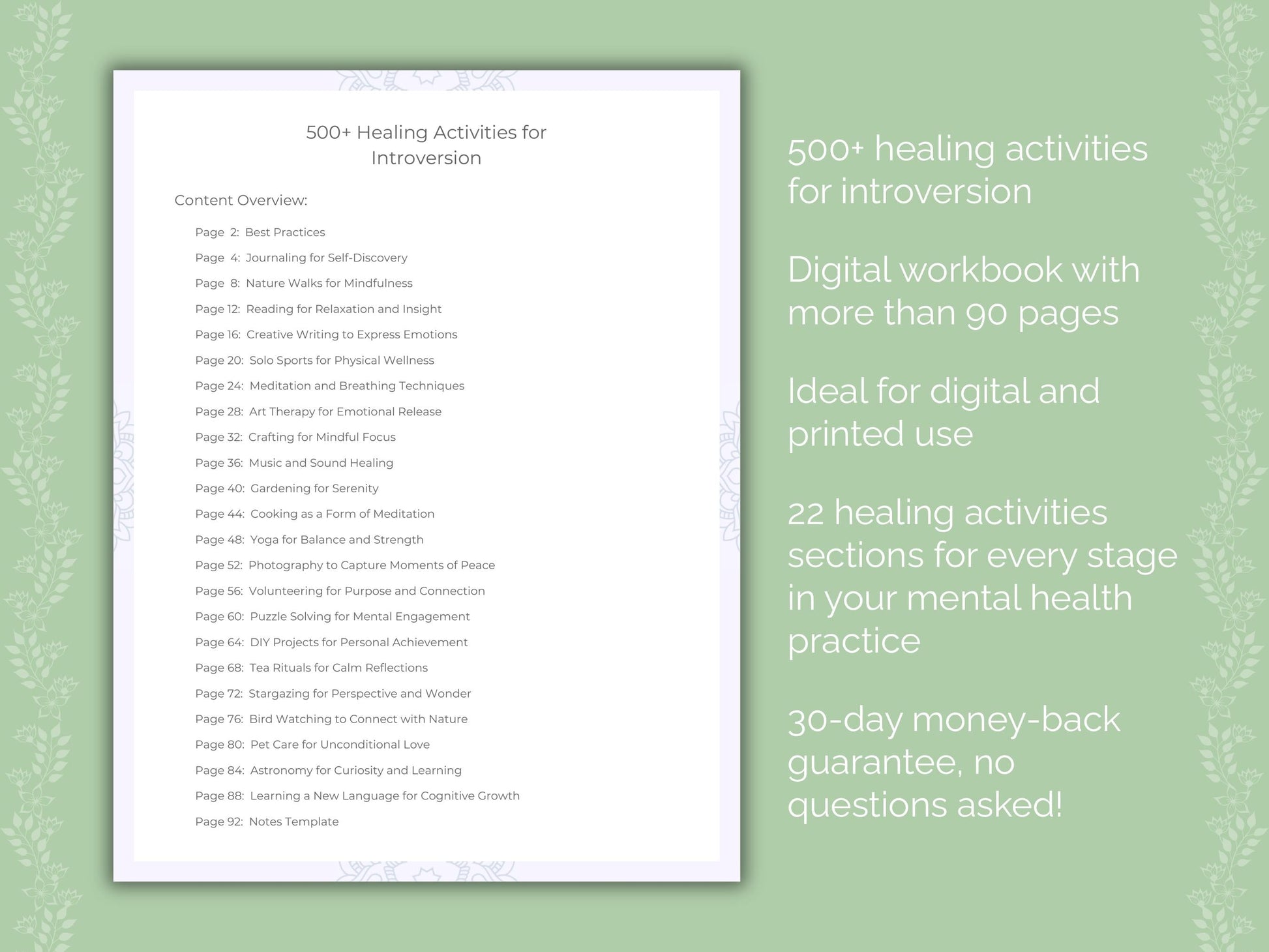 Introversion Mental Health Therapist Worksheets