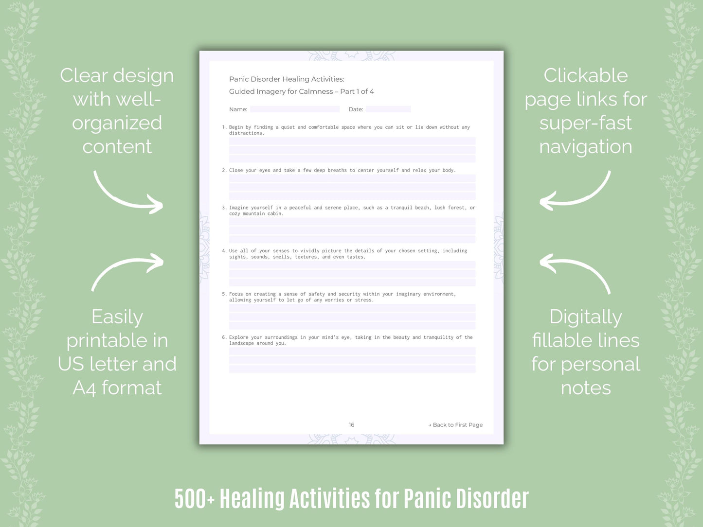 Panic Disorder Mental Health Counseling Templates