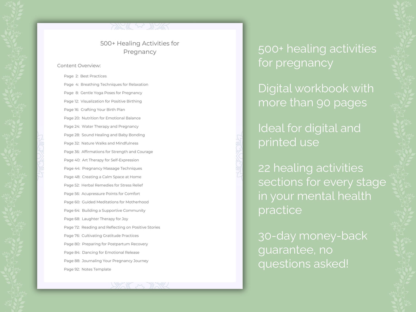 Pregnancy Mental Health Therapist Worksheets