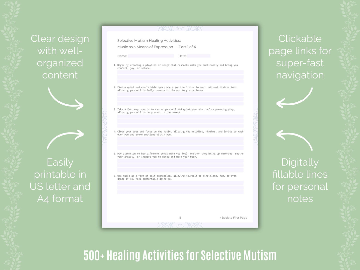 Selective Mutism Mental Health Counseling Templates