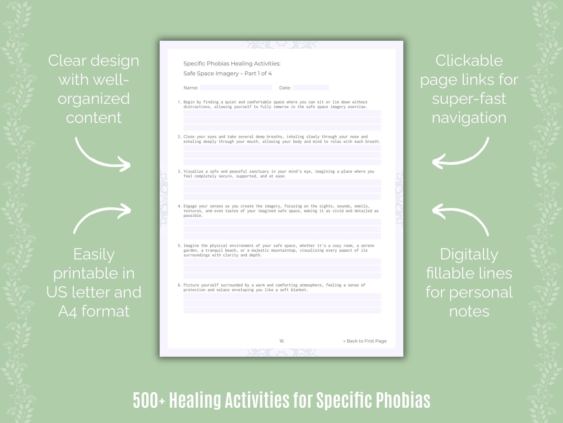 Specific Phobias Mental Health Counseling Templates