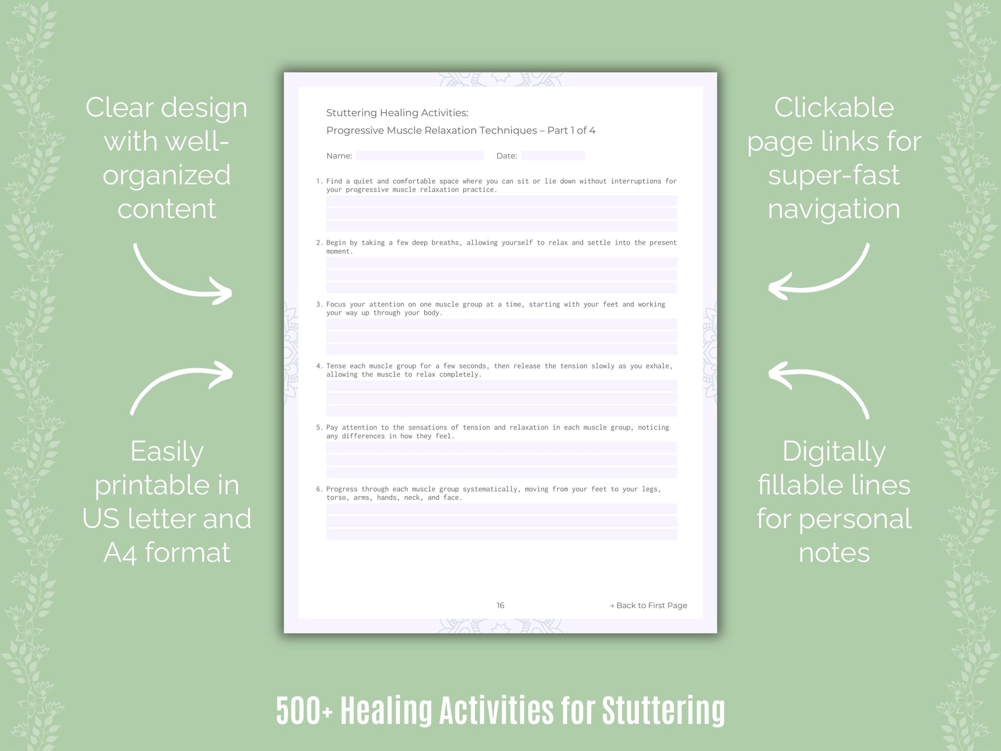 Stuttering Mental Health Counseling Templates