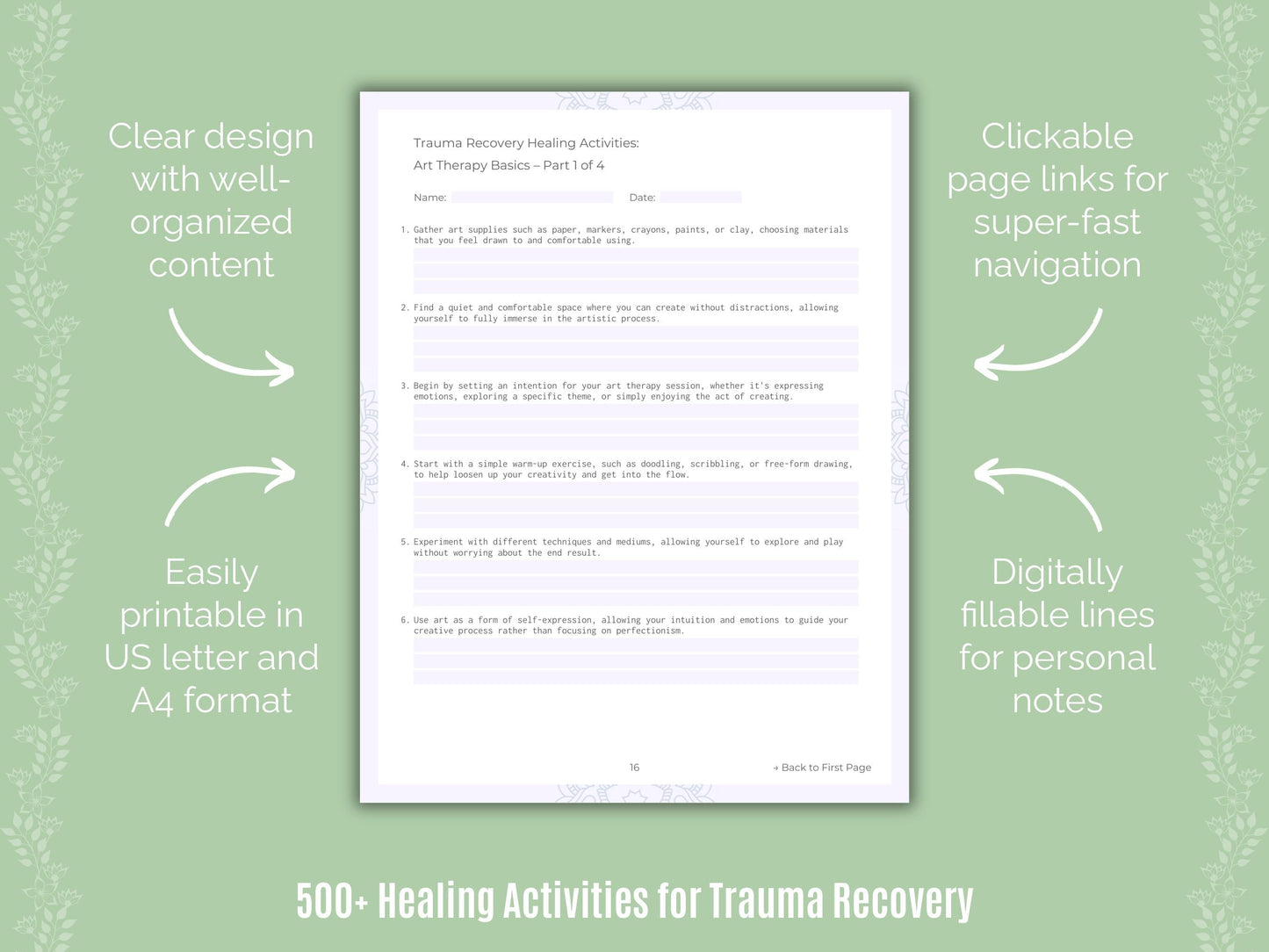 Trauma Recovery Mental Health Counseling Templates