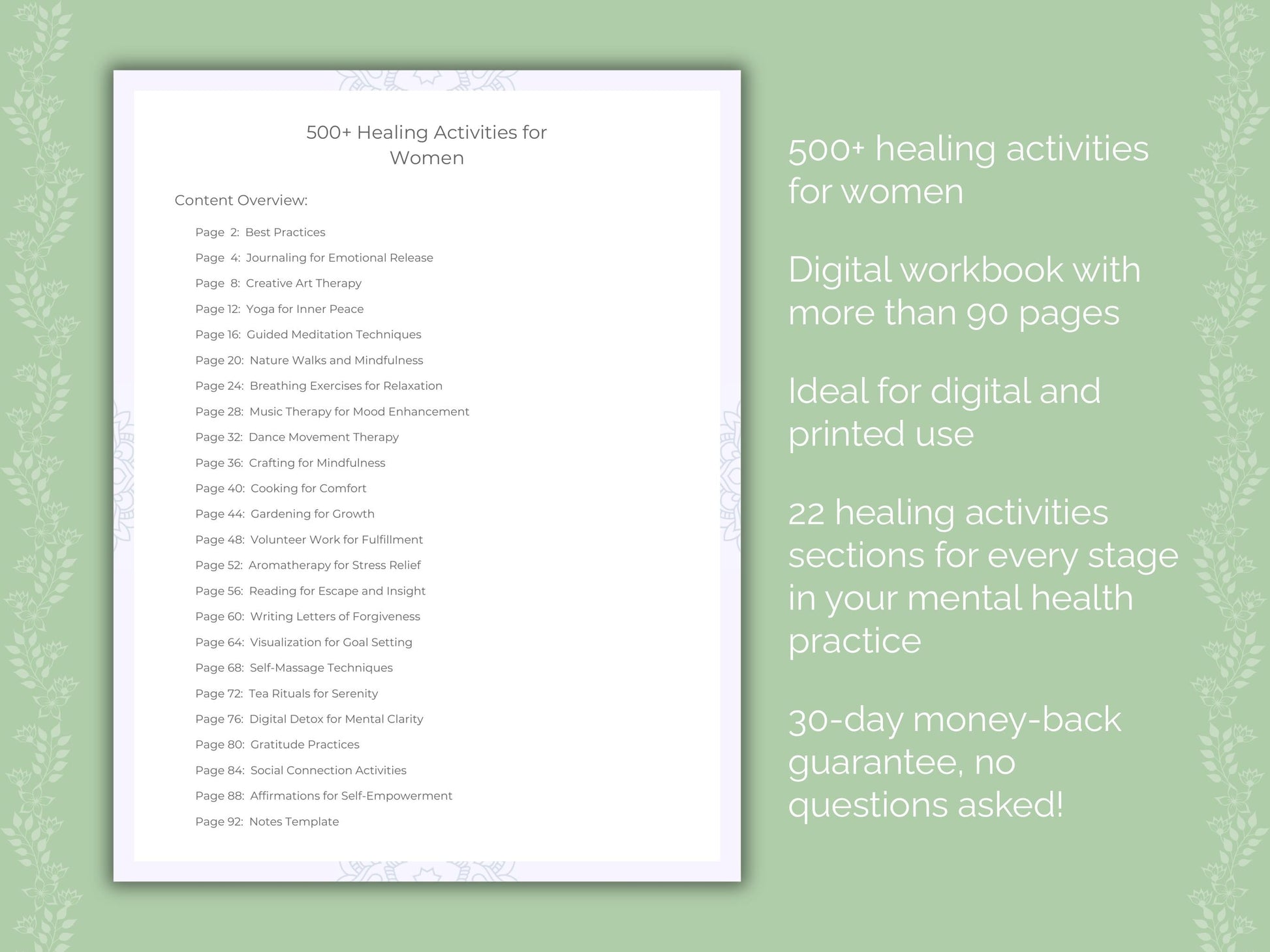 Women Mental Health Therapist Worksheets