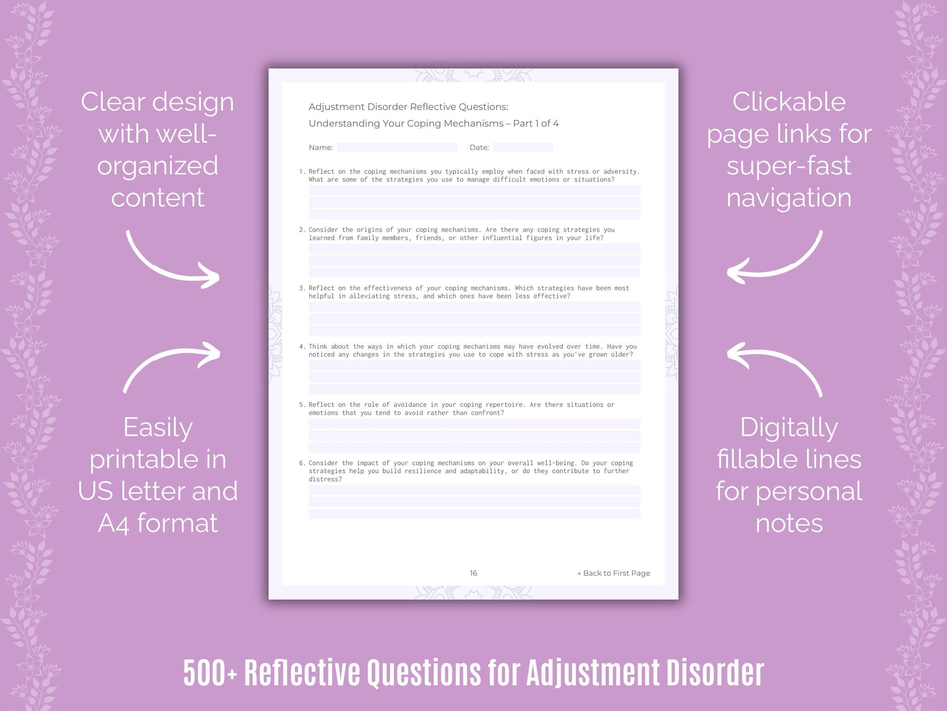 Adjustment Disorder Mental Health Counseling Templates