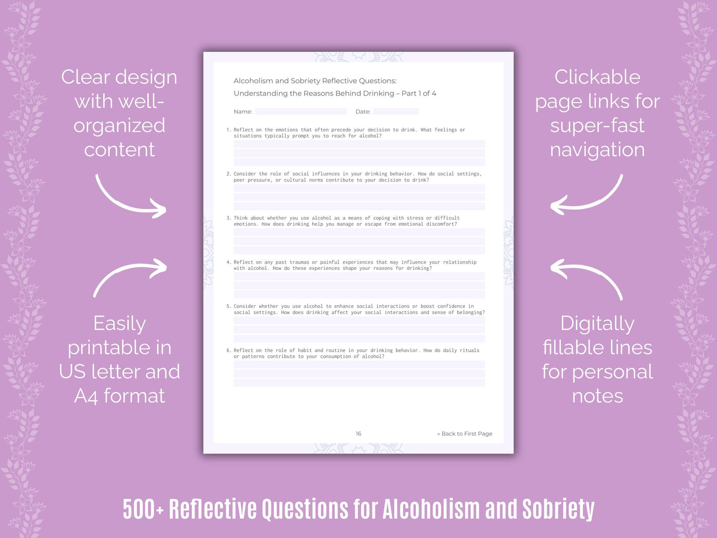 Alcoholism and Sobriety Mental Health Counseling Templates