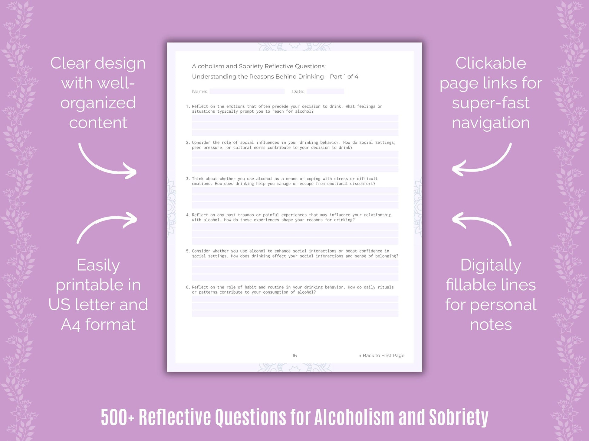 Alcoholism and Sobriety Mental Health Counseling Templates