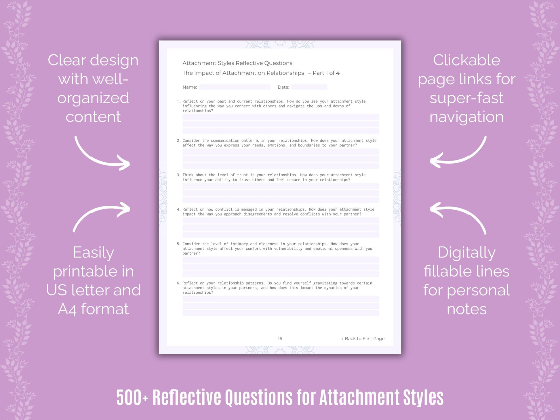 Attachment Styles Mental Health Counseling Templates