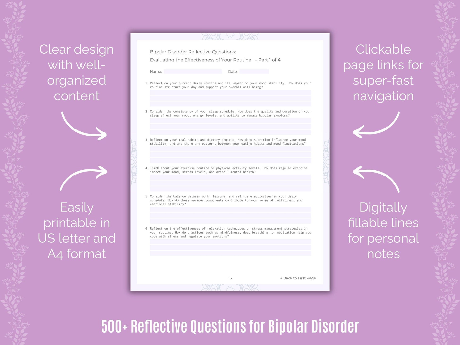 Bipolar Disorder Mental Health Counseling Templates