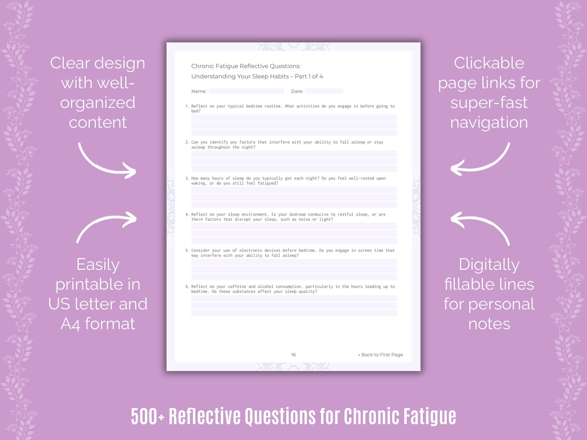 Chronic Fatigue Mental Health Counseling Templates