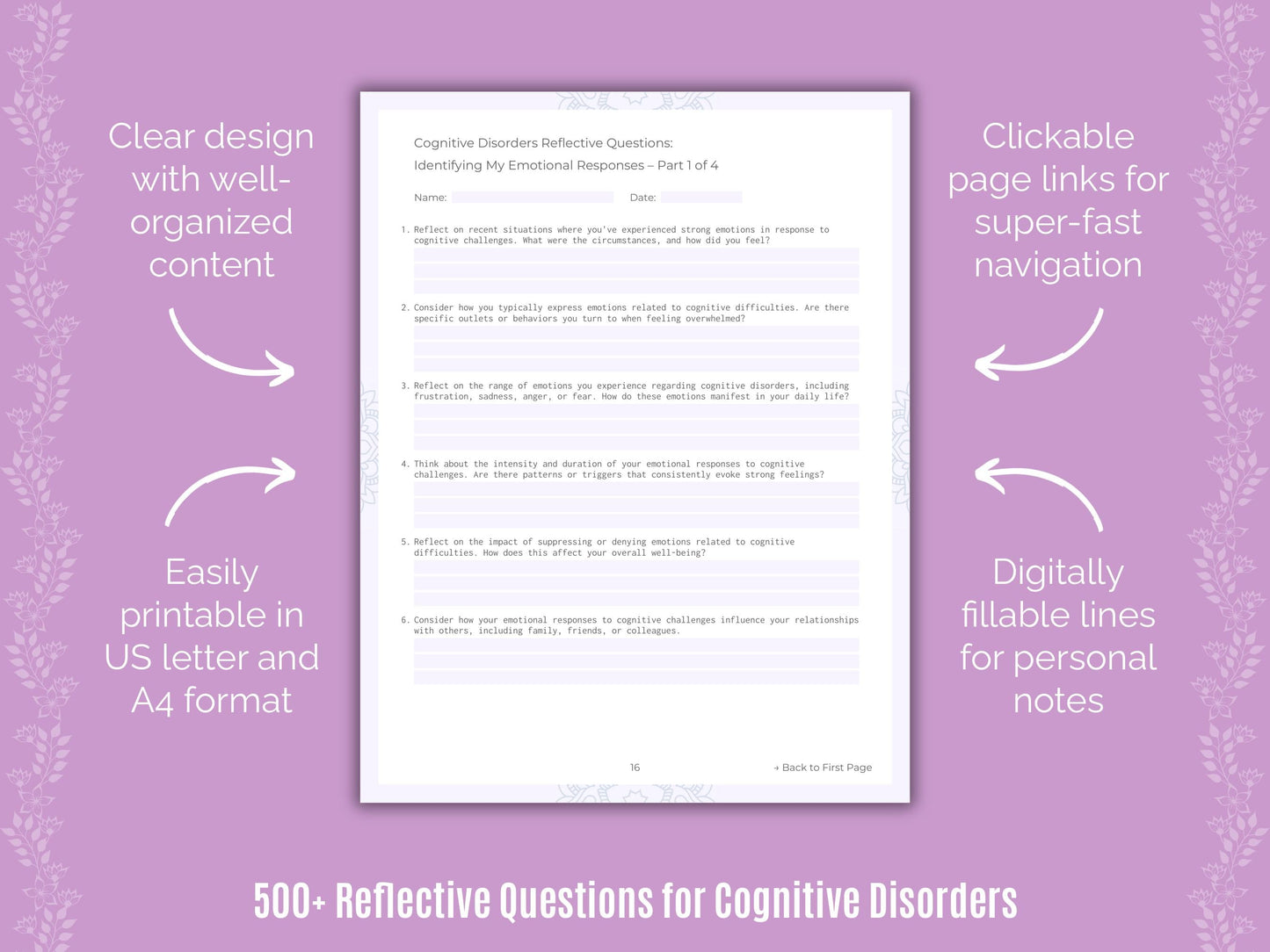 Cognitive Disorders Mental Health Counseling Templates