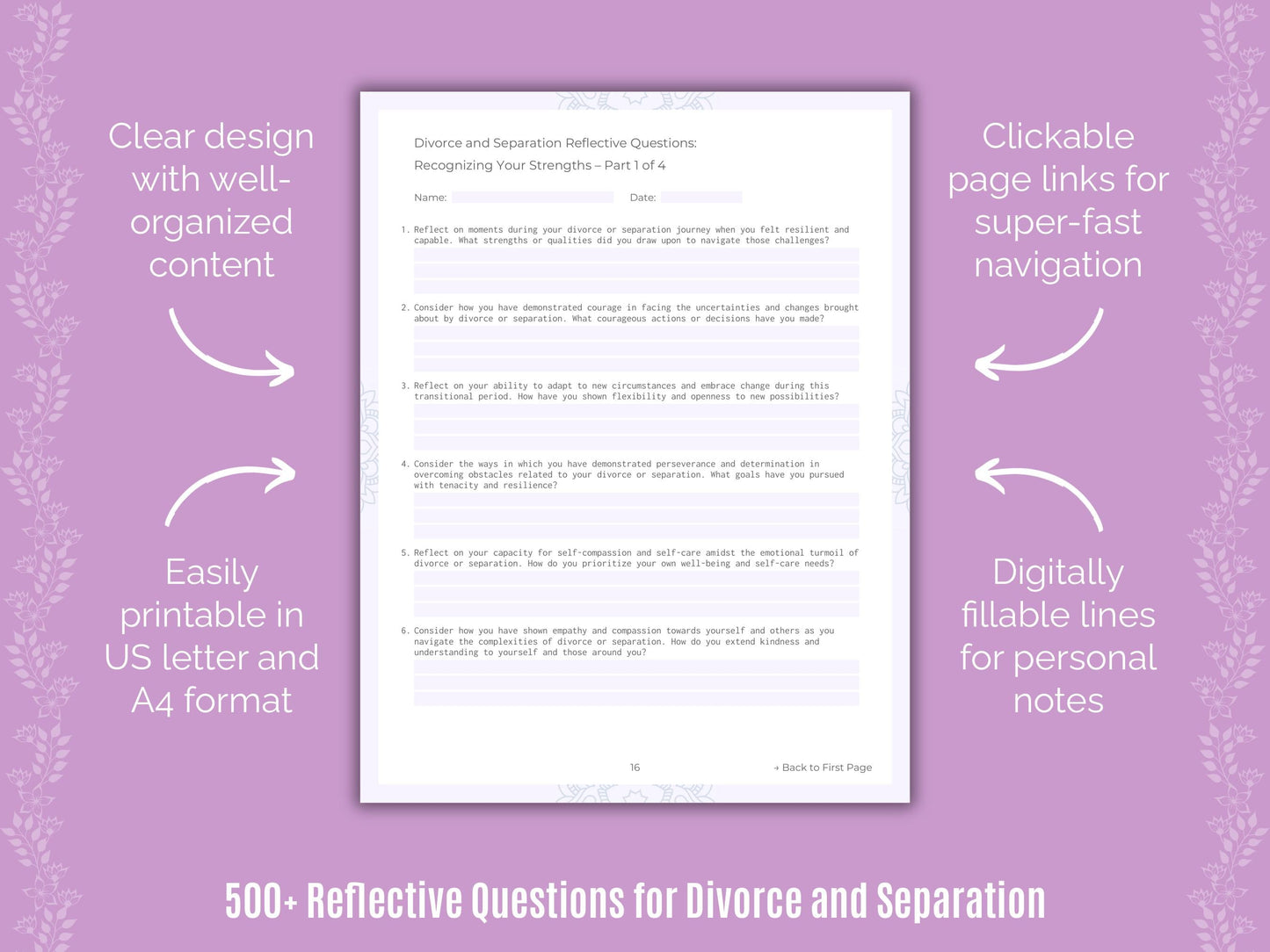 Divorce and Separation Mental Health Counseling Templates