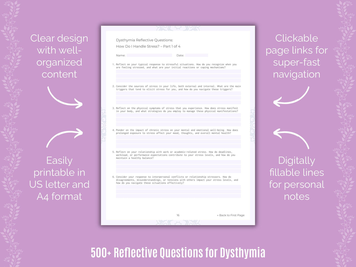 Dysthymia Mental Health Counseling Templates