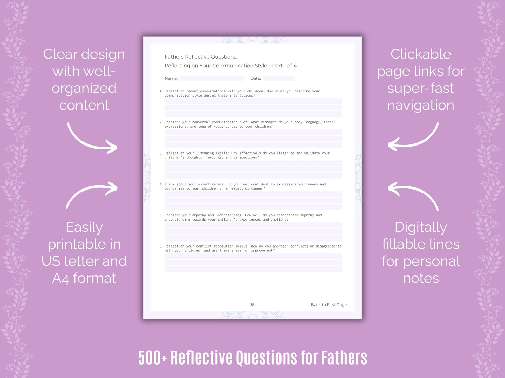 Fathers Mental Health Counseling Templates