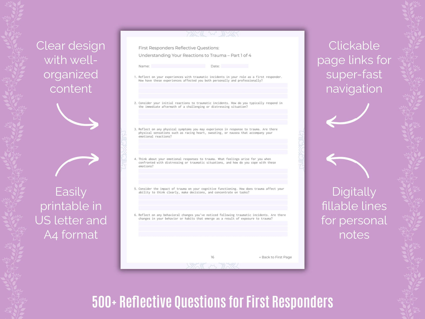 First Responders Mental Health Counseling Templates