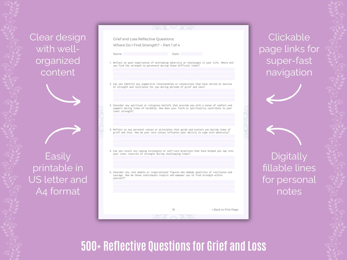 Grief and Loss Mental Health Counseling Templates