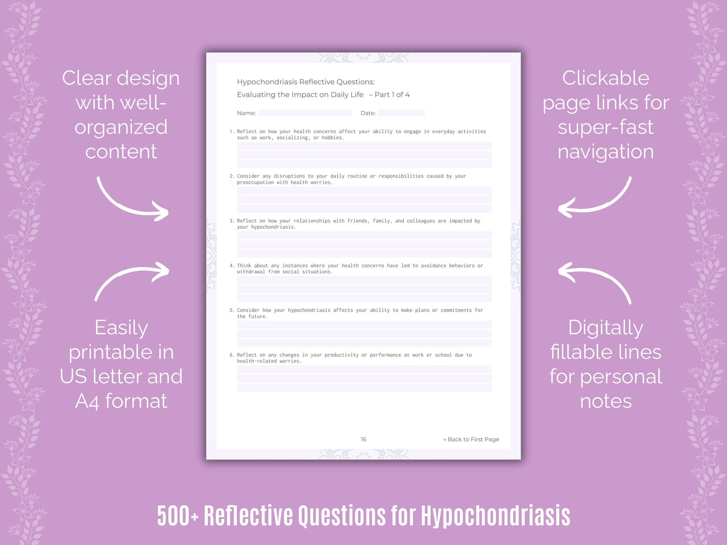 Hypochondriasis Mental Health Counseling Templates