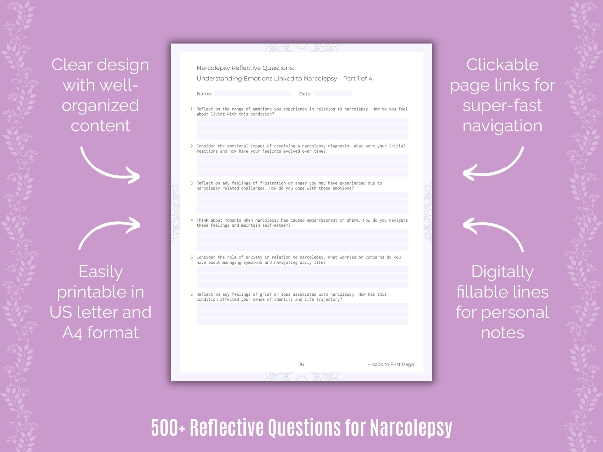 Narcolepsy Mental Health Counseling Templates