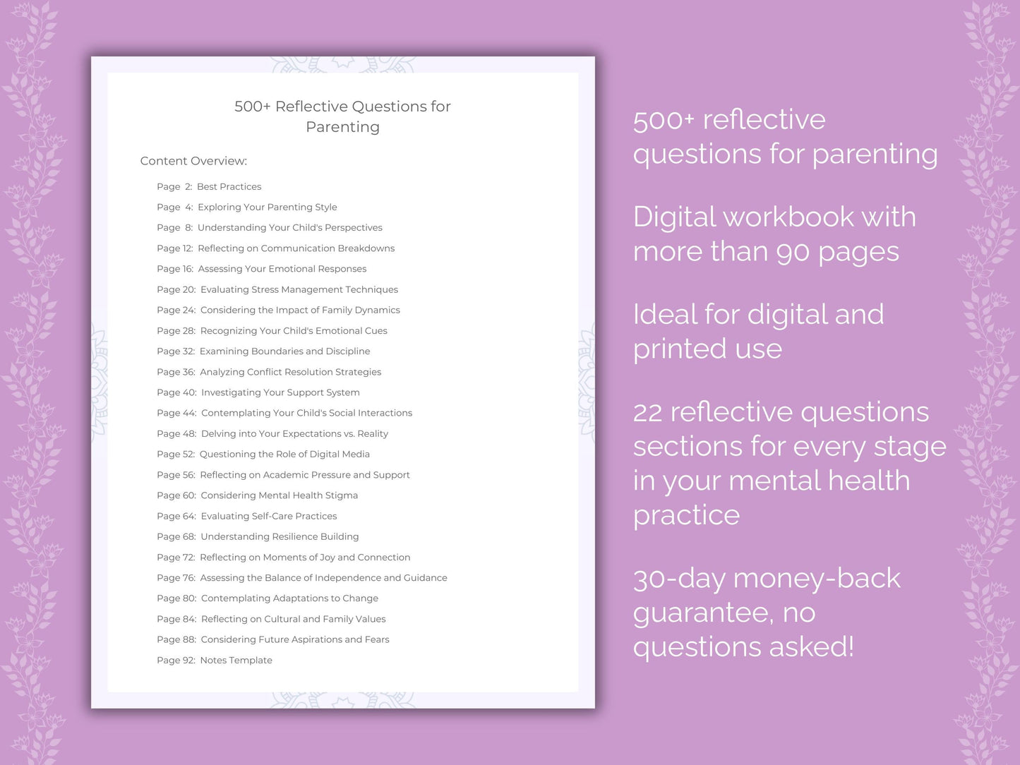 Parenting Mental Health Therapist Worksheets