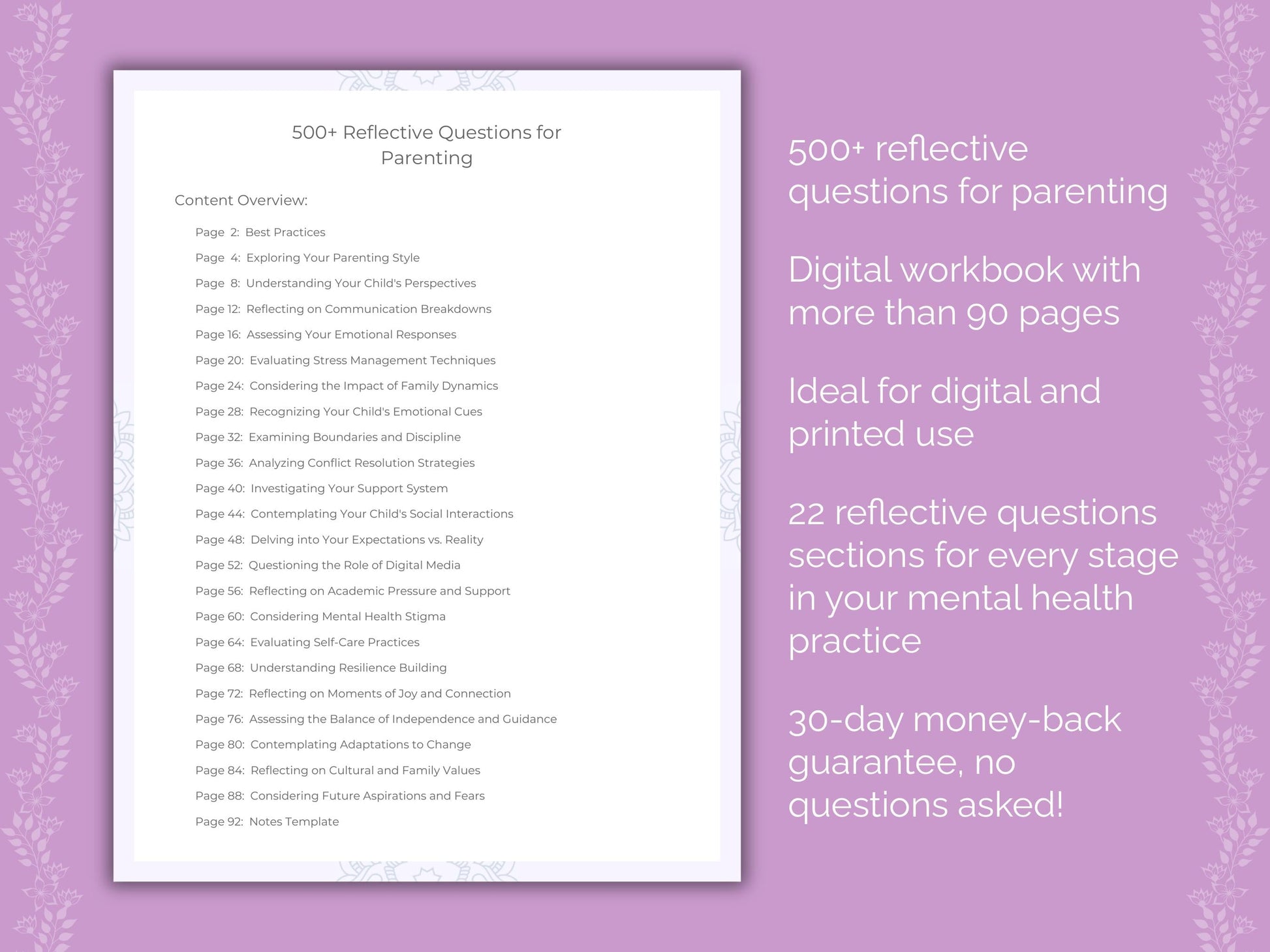 Parenting Mental Health Therapist Worksheets